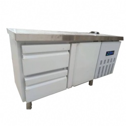 undertable refrigerator with drawers